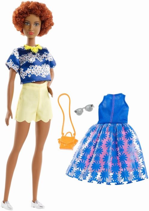 Papusa Barbie Fashionista creata, cu hainute de schimb, 3 ani+