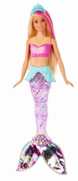 Papusa Barbie sirena, cu lumini si sunete, 3 ani+