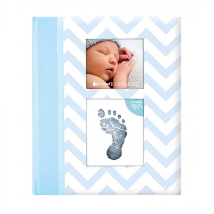 Caietul bebelusului cu amprenta cerneala Pearhead, Bleu