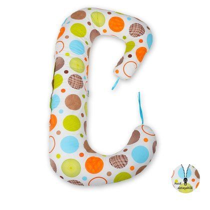 Perna 3 in 1 Soft Plus BabyNeeds, pentru gravide si bebelusi, Cerculete colorate