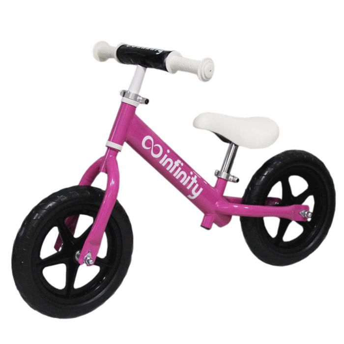 Bicicleta fara pedale 12 inch cadru otel roz Infinity