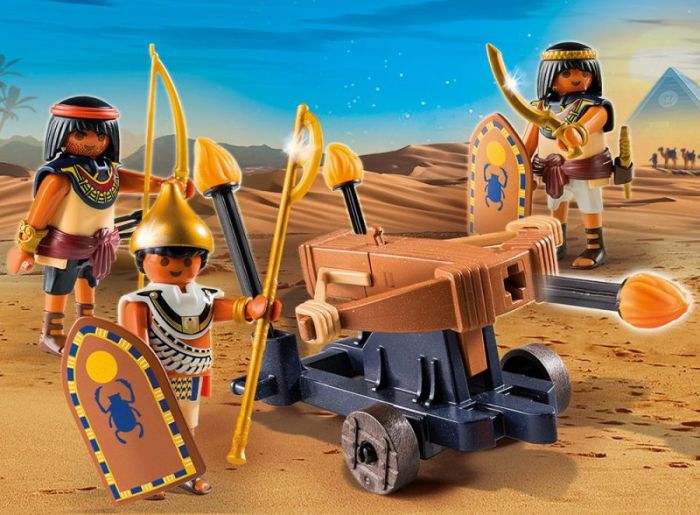 Soldati egipteni cu balista, Playmobil, 6 ani+