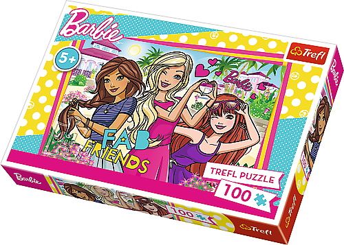 Puzzle Barbie in vacanta Trefl, 100 piese, 5 ani+