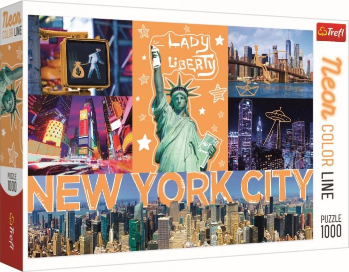 Puzzle New York neon Trefl, 1000 piese, 14 ani+