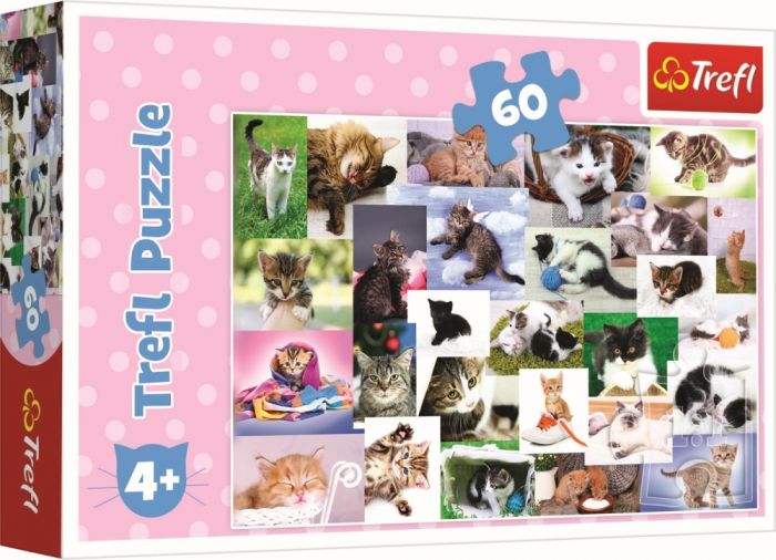 Puzzle O lume a pisicilor Trefl, 60 piese, 4 ani+