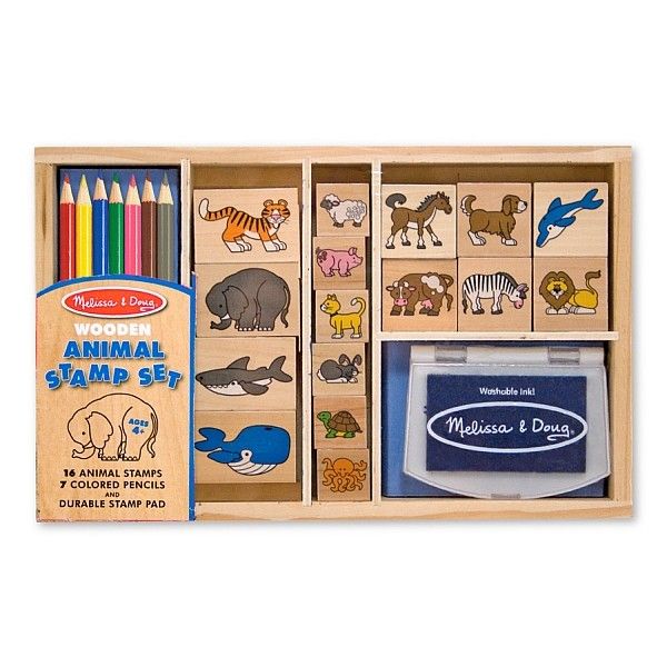 Set stampile cu Animale Melissa & Doug, 4 ani+