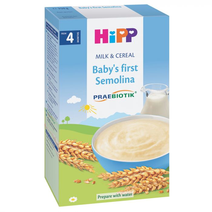 Cereale cu lapte Hipp, primul gris al copilului, 250 g, 4 luni+