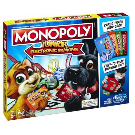 Joc Monopoly Junior Banca Electronica Hasbro, limba romana, 5 ani+