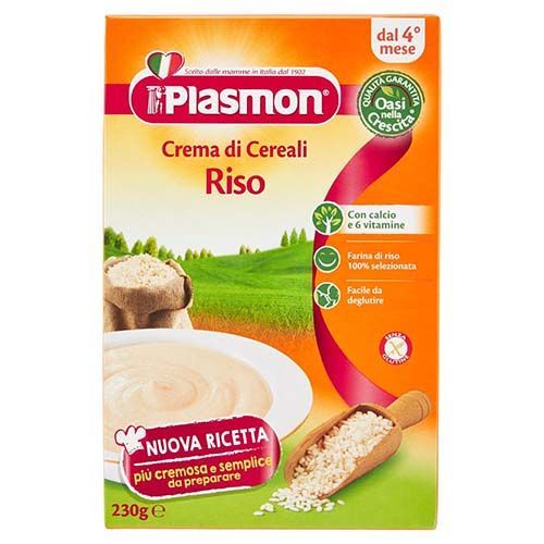 Cereale crema cu orez Plasmon Crema Di Riso, fara gluten, 200 gr, 4 luni+