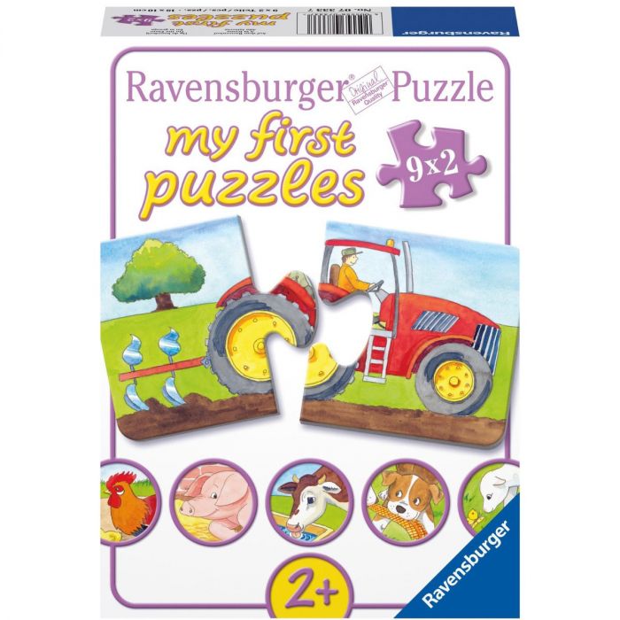 Puzzle animale ferma 9 x 2 piese Ravensburger