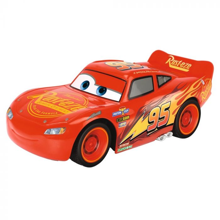 Masina Cars 3 Crash Car Lightning McQueen Dickie Toys, cu telecomanda, 4 ani+