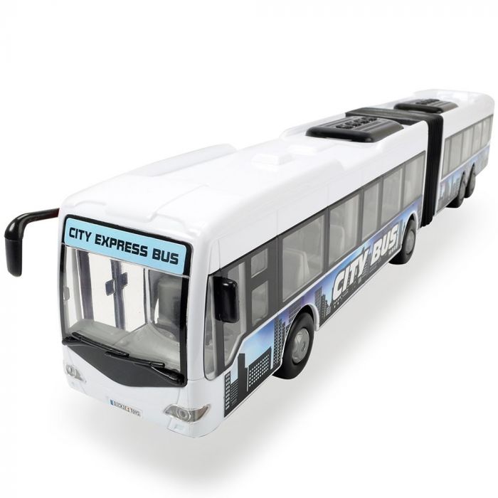 Autobuz City Express Bus Dickie Toys, Alb, 3 ani+