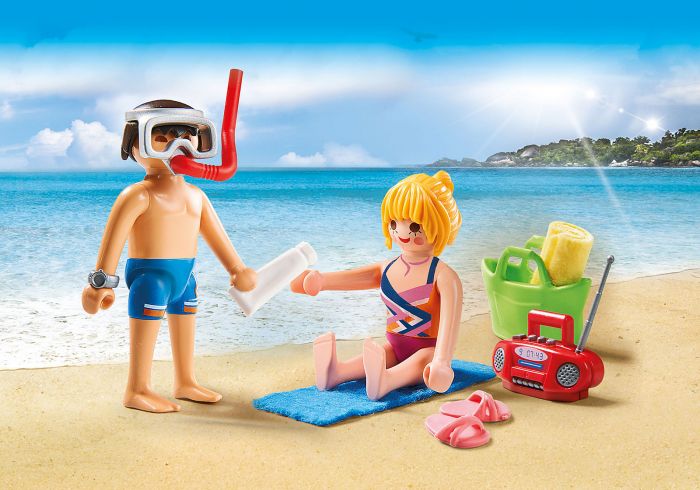 Set 2 figurine - Oameni la plaja, Playmobil, 4 ani+