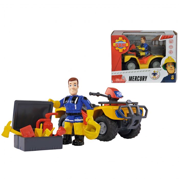 Set figurine ATV-ul Mercury si Fireman Sam Simba
