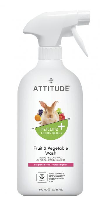 Solutie pentru deceruit fructe si legume Attitude, fara miros, 800 ml