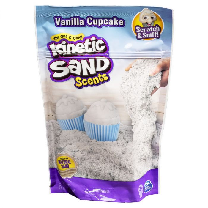 Nisip Kinetic Sand Spin Master, parfumat vanilie, 3 ani+